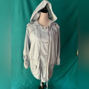 Forever 21 Light Blue Hooded Jacket, women’s size 2X, EUC